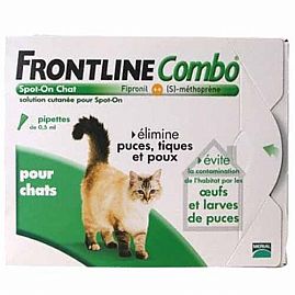 FRONTLINE COMBO CHAT au rayon Chats, Cosmétique - Soins & Antiparasitaire