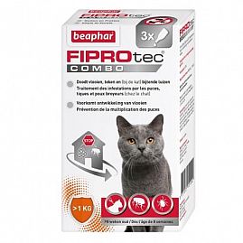 FIPROtec Combo, pipettes antiparasitaires chat et furet au rayon Chats, Cosmétique - Soins & Antiparasitaire