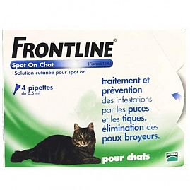FRONTLINE SPOT ON CHAT au rayon Chats, Cosmétique - Soins & Antiparasitaire